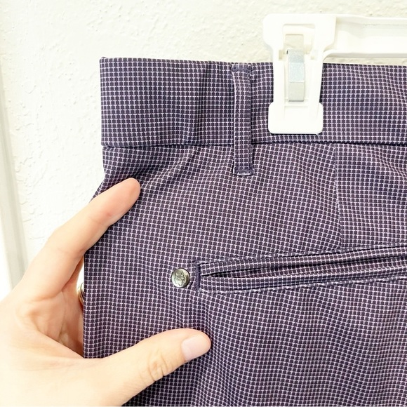 Greyson Pants Men's 35x32 Purple Geometric Slacks Night Out Office Workwear Golf - Picture 7 of 9